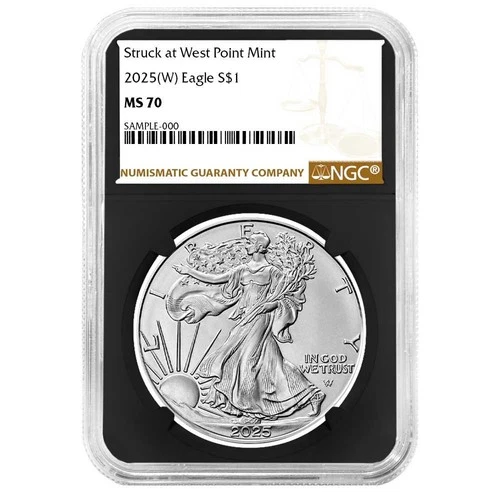 2025 (W) $1 American Silver Eagle NGC MS70 Brown Label Retro Core