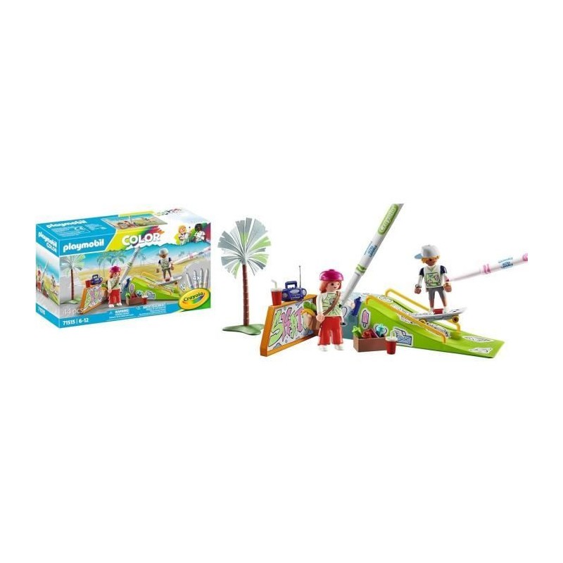 PLAYMOBIL 71515 Skateurs avec rampe pour figures miniatures