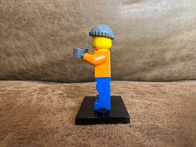 LEGO MINIFIGURE CTY0168 ORANGE CONSTRUCTION WORKER ZIPPER KNIT CAP 3181 PLANE