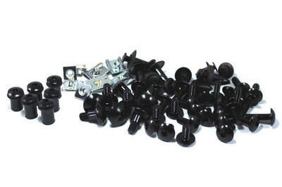 Suzuki GSX-R 1300R Hayabusa 1999-2007 Schwarz Alu Verkleidung Schrauben Öse Set