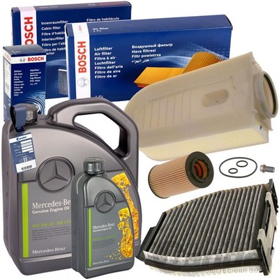 BOSCH FILTERSET+OE MB 5W30 ÖL passend für MERCEDES W/S204 GLK X204 180-250CDI