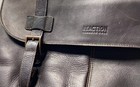 Kenneth Cole Reaction Dark Brown Leather Messenger Bag Briefcase Laptop Bag — photo 2