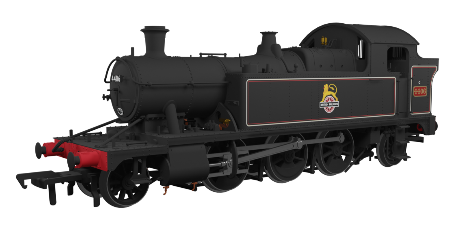 Rapido Trains 951507 GWR 44xx No.4406 BR Early Crest Lined Black OO Gauge DCC...