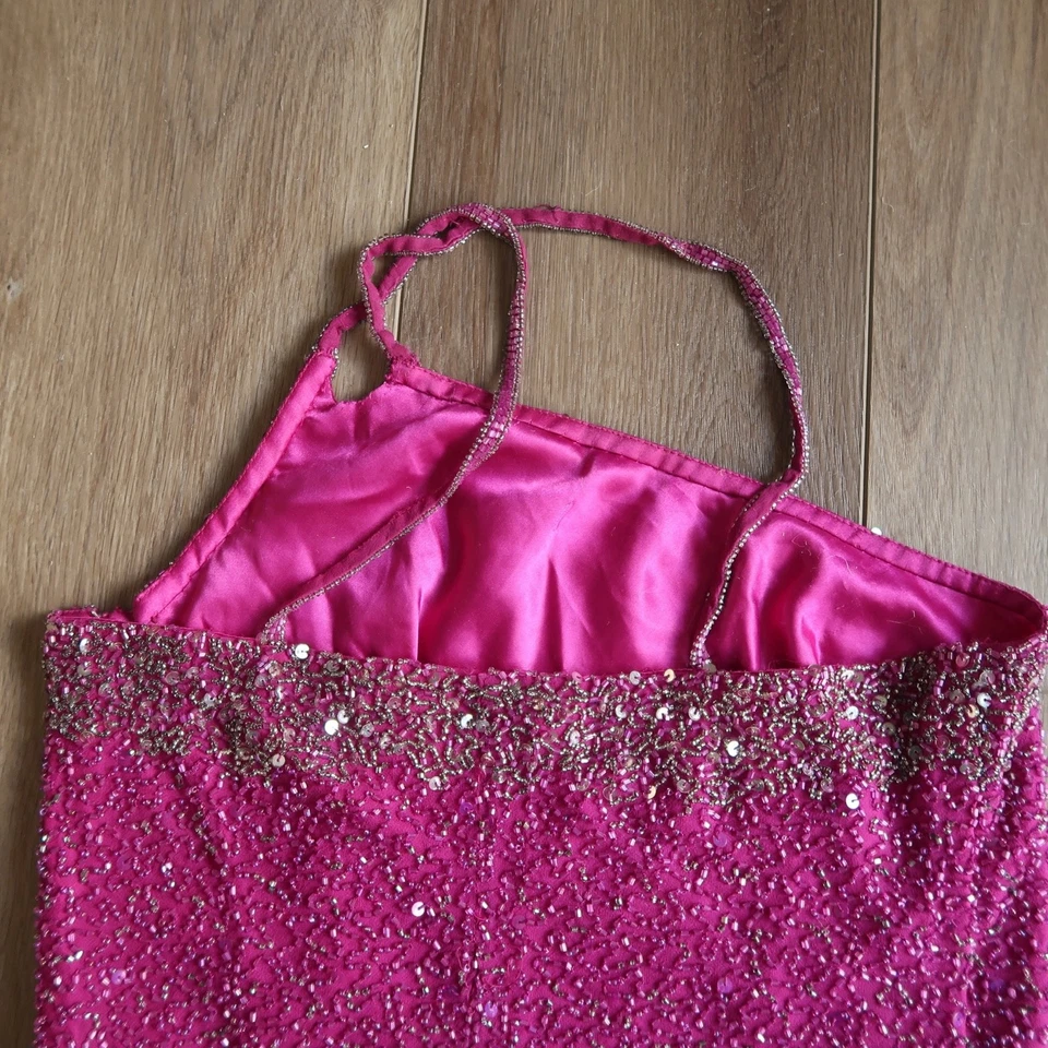 Conjunto Formal Vintage Scala Cuentas 2 Piezas Magenta | Falda Asimétrica Años 90/Y2K |  Foto 4 de 4