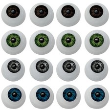 8 Pairs of 22mm Half Round Realistic Acrylic Eyes for Halloween Props, Masks,...