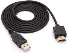 USB to HDMI Adapter Cable Cord - USB 2.0 Type A Male to HDMI Male Charging