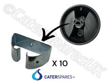 10 X FALCON METAL SPRING RETAINING CLIP FOR OVEN RANGE FRYER GRILL CONTROL KNOB