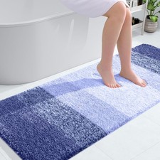 OLANLY Bathroom Runner Rugs Mat 59x24, Extra Soft 59" X 24", Blue-violet