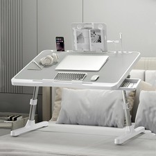 Laptop Desk for Bed, Adjustable Beds Table with USB Charge Port, Foldable Lap...