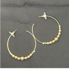 Ann Taylor Loft Womens Gold Tone Hoop Earring...