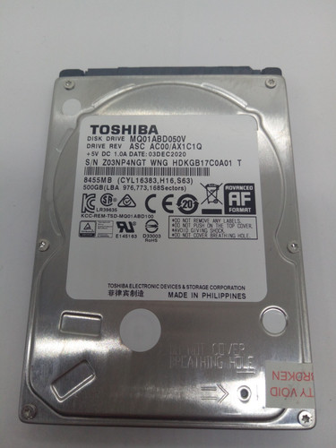 TOSHIBA**MQ01ABD050V** 500GB*** SATA HDD Notebook 2,5'' ZOLL#NFP1957