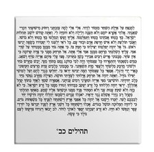 Fridge Magnet Psalms Chapter 22 Hebrew TEHILLIM Old Testament Holy Bible Torah