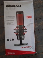 HyperX QuadCast USB Microphone Red Lighting, Black-Red