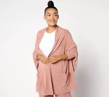 Barefoot Dreams CozyChic Ultra Lite Cardigan Blanket Wrap Sweater Terra XXS/XS N
