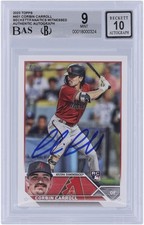 Corbin Carroll Diamondbacks Signed 2023 Topps Series 2 401 BAS 9/10 Rookie Card