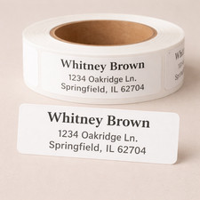 Custom Address Labels on Roll  Wedding Invita...