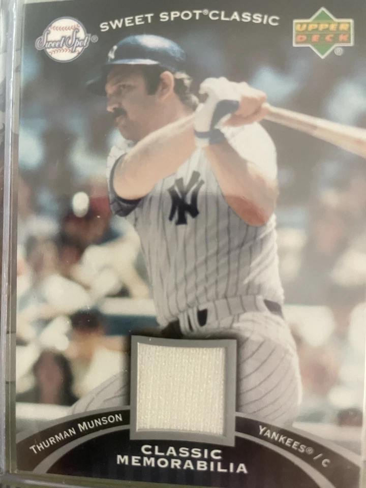 Memorabilia clásica clásica 2007 Upper Deck Sweet Spot Thurman Munson Foto 3 de 4