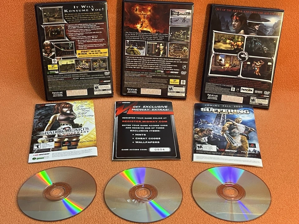 Morta Kombat PlayStation 2 PS2 Complete Game Lot Shaolin Monks Trilogy Deception - Image 3 of 4