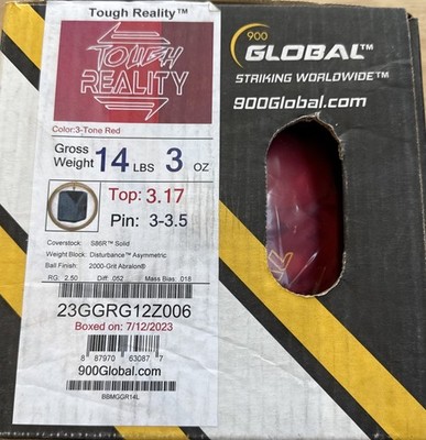 14lb 900 Global OVERSEAS Tough Reality Bowling Ball NIB! | eBay