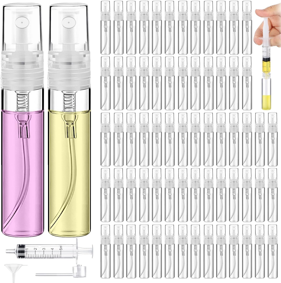 Container Checklist Format 60PCS 5Ml Mini Spray Bottle, Small Sample Containers for Perfume ...