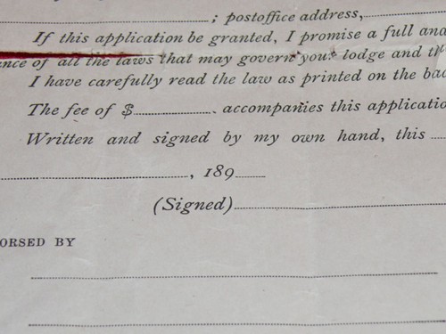 1890 Documento Original APLICACIÓN TÍTULO DE CABALLERO DE PYTHIAS - Imagen 5 de 10