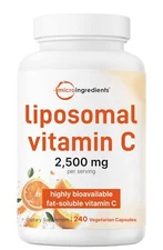 Liposomal Vitamin C 2500mg High Absorption Antioxidant  Immune Support 240 Caps
