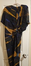 RRP $149 ZARA DRAPE LIMITED EDITION ROUND NECK MIDI DRESS NWT SIZE SMALL, MEDIUM