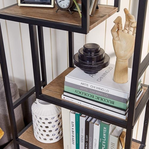6-Tier Bookcase Display Shelf Storage Organizer Cabinet Stand Home Office Booksh - Picture 8 of 10