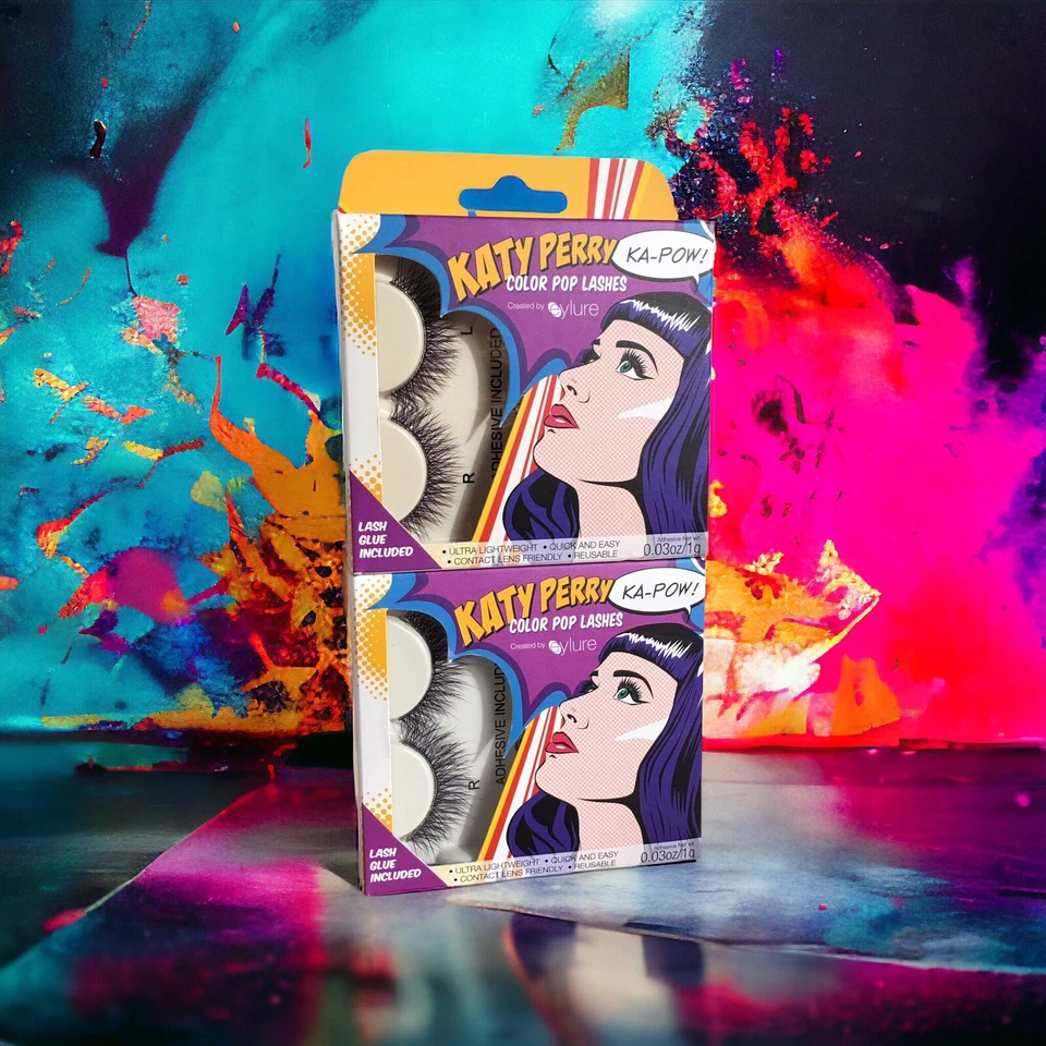 Rare Katy Perry Ka-Pow Color Pop Lashes crafted by Eylure NOS Lot of Two Boxes - Image 3 of 4