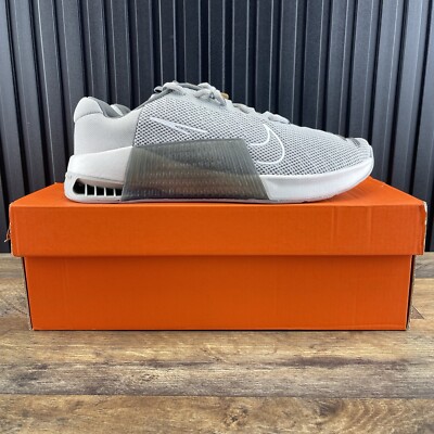Nike Metcon 9 Size 8 Mens Light Smoke Grey White Crossfit Gym Athletic Shoes