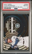 2022 Topps Update Julio Rodriguez RC Generation Now Black PSA 8 - 075/299