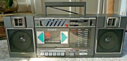 Sony CFS-5000 Boombox Hi-Fi Stereo Vintage Audio Portable Cassette Deck AM/FM