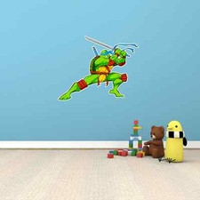 Teenage Mutant Ninja Turtles Cartoon Kids Room Wall Decor Sticker Decal 25"X18"
