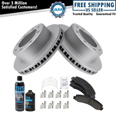 Ceramic Brake Pad & Coated Rotor Kit Front Kit w/Chemicals