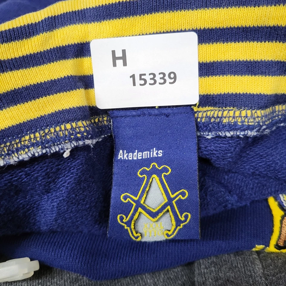 Pantalones Cortos Akademiks Hombres 3XL Azul Sudaderas Logo Bordado Estadio Lucha Libre Y2K Foto 2 de 4
