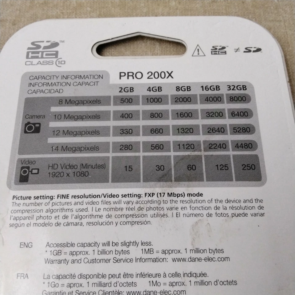 Dane Elec SD Pro 200x 8GB - Image 4 of 4