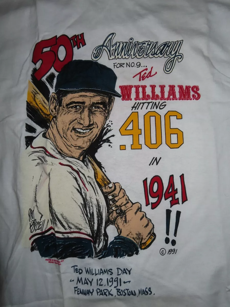 50th Anniversary TED WILLIAMS No. 9 BOSTON RED SOX Hitting .406
