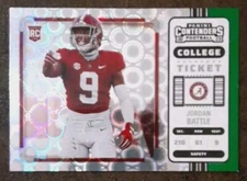 JORDAN BATTLE RC 2023 Chronicles DP #24 Green Disc College Ticket Alabama.  C2B