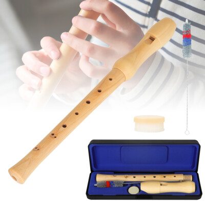 Solid Wood Baroque Style KeyC Soprano Recorder,Detachable 2-piece Type Recorder
