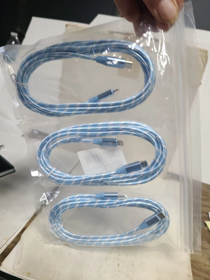 3pack USB C to Lightning Cable 6ft PD Charging for iPhone 13/12/11 MFi Certified - Image 4 of 4