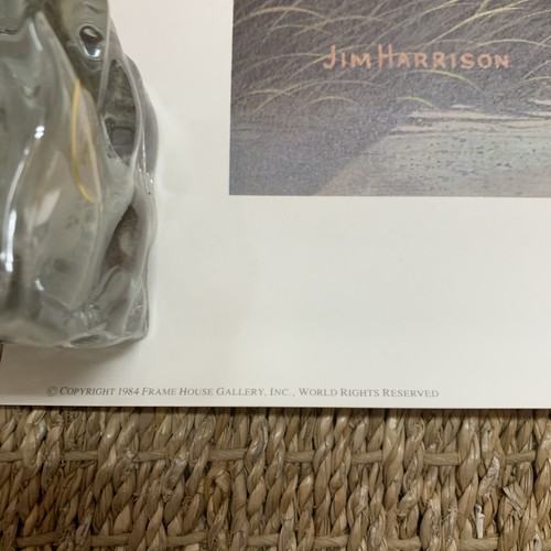Jim Harrison 1984 Signed Print, FHG Embossed 18”x 22”. “Sign Of The Times” - Picture 3 of 6