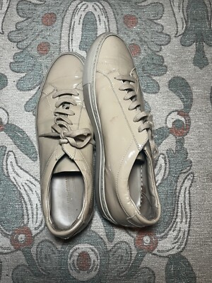 COMMON PROJECTS 1528-0506 Achilles Size 9 Leather Sneakers - Tan Patent