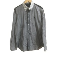 Ralph Lauren Men s Large Navy striped button up shirt