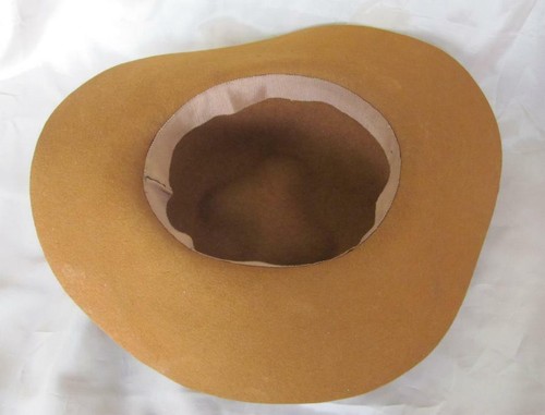VINTAGE 1970s LADIES BROWN FELT HAT - Picture 5 of 6
