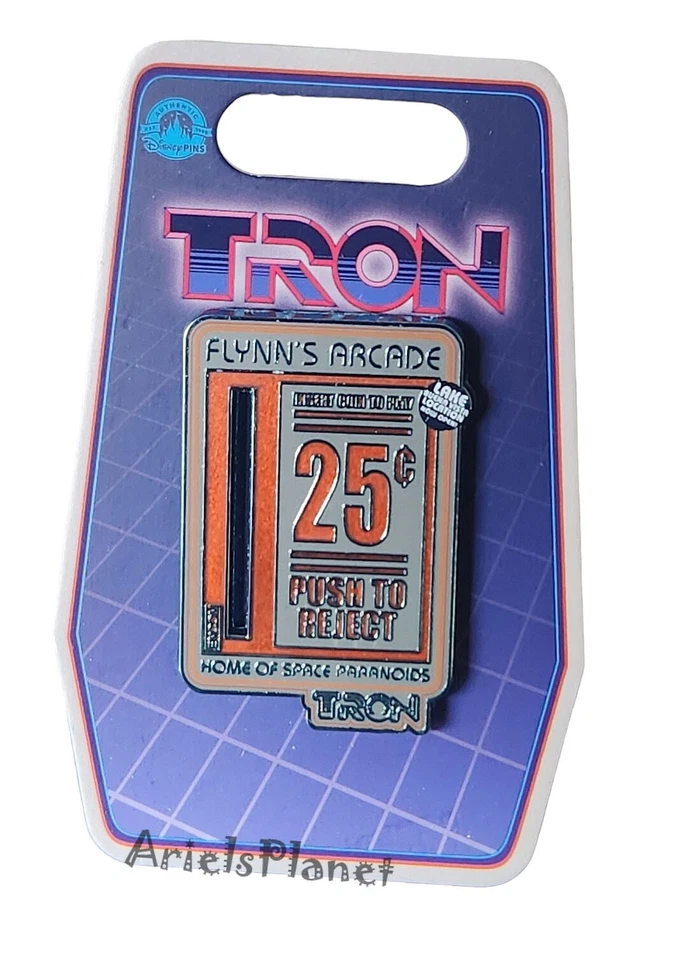 Disney Parks TRON Lightcycle Run Flynn’s Arcade Insert Coin Pin