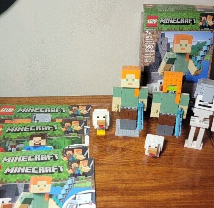 Lego Minecraft - Alex Bigfig w/ Chicken Set #21149/21150