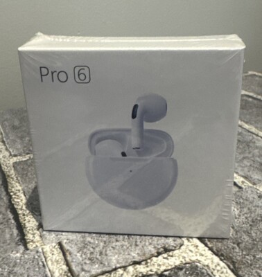 White Ear Buds Pro 6 For iPhone And Android ''Off Brand'' With Charging Case