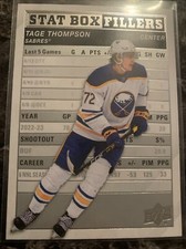 Tage Thompson 2023-24 upper Deck Series 1  Stat Box Fillers Sb-19