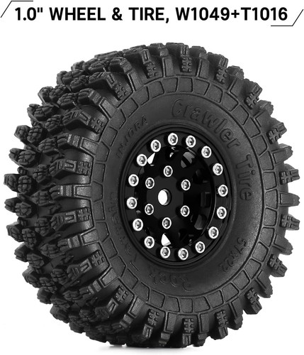 Super Soft Sticky 1.0 Beadlock Tires for Micro Crawler - Dimensions: 57x22mm - Picture 4 of 8
