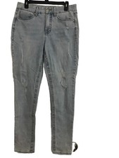 Seven7 Women  s Size 10 Tummyless High Rise Skinny Stretch Lighter Blue Jeans